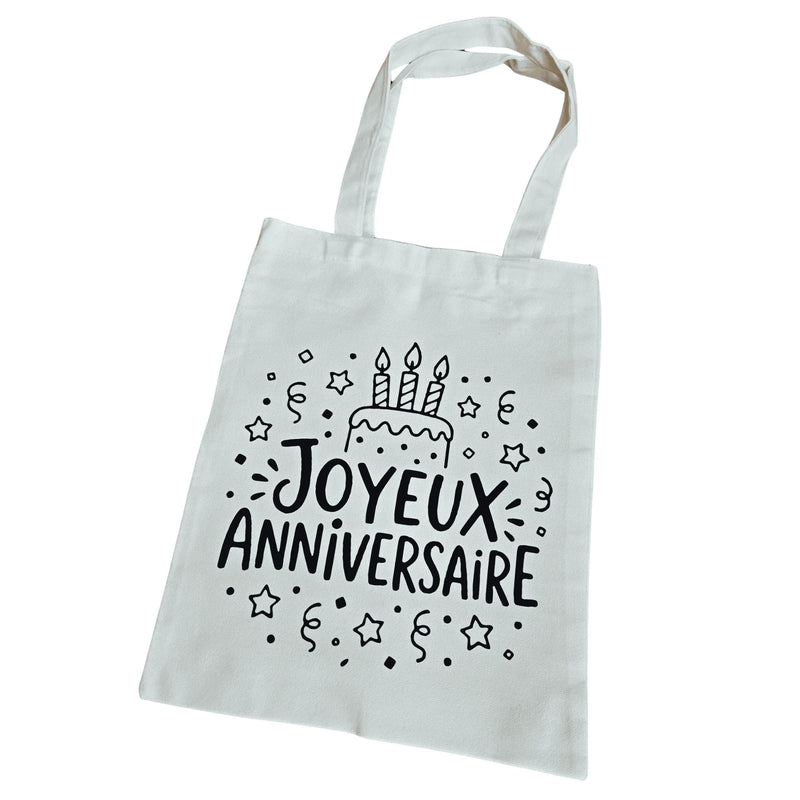 Sac anniversaire pour enseignant avec illustration Joyeux anniversaire