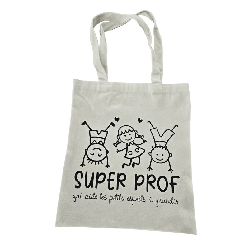 Sac pour enseignant avec illustration super prof enfants